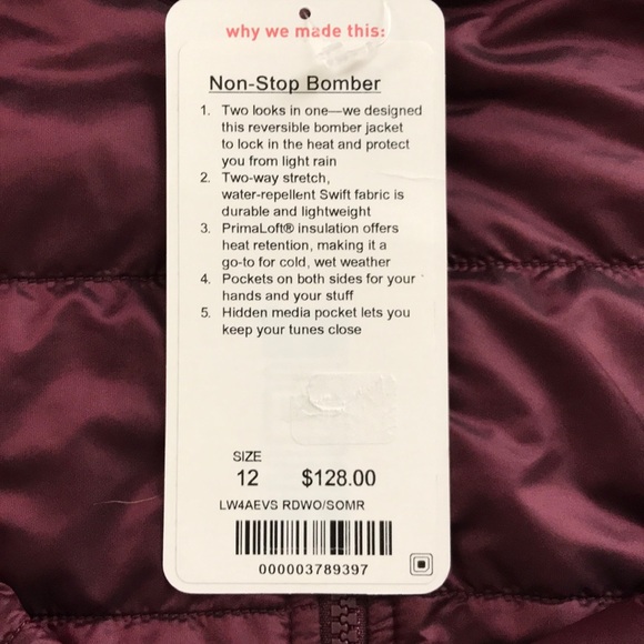 Lululemon non stop bomber jacket reversible - Picture 3 of 6
